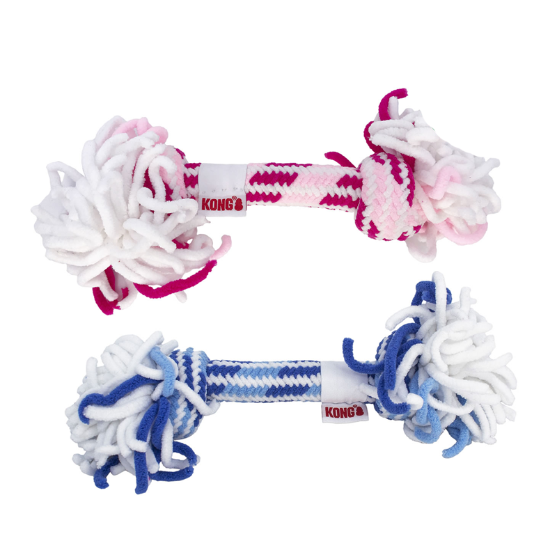KONG Puppy Rope Stick - Assorted Pink and Blue - Medium